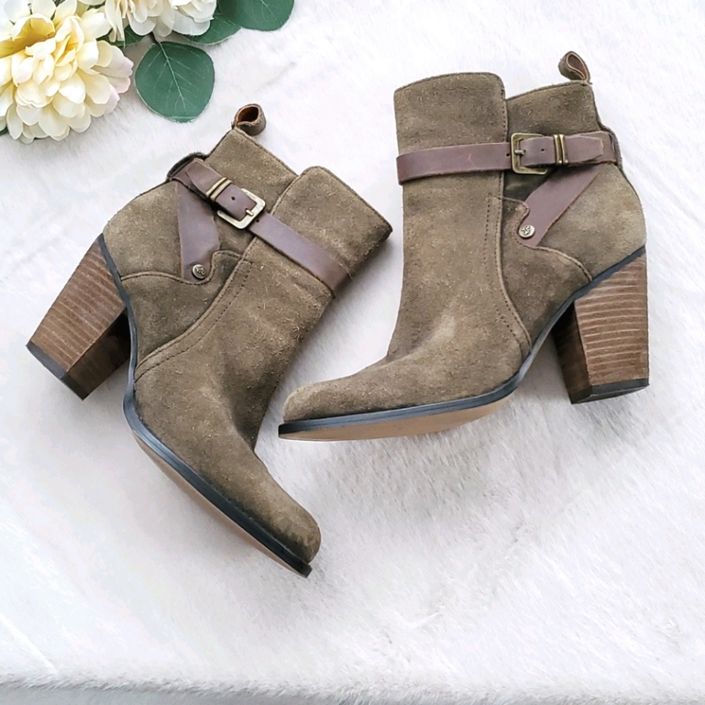 Ivanka Trump Follie Brown Leather Ankle Boots | 6M